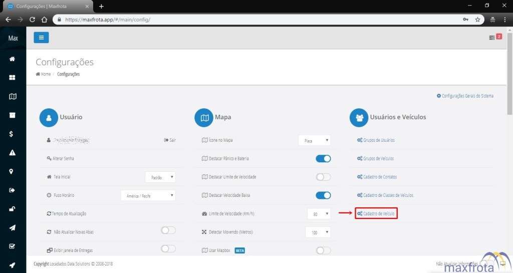 Alterar Dados de Veículo 2